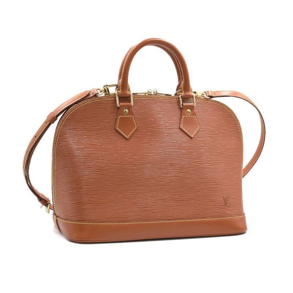 Louis Vuitton Alma Epi Tote Leather Brown